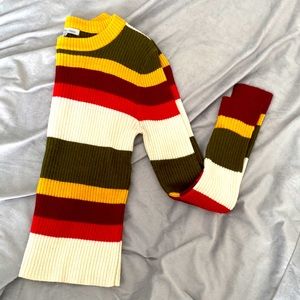 Long sleeve, striped crop top